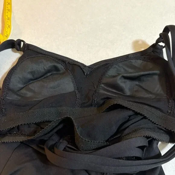 GLORIA VANDERBILT Swimsuit One Piece Black White Raised Design Front 8 - Picture 10 of 13